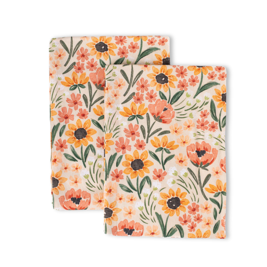 Sunny Poppies Tea Towels - Pack of 2