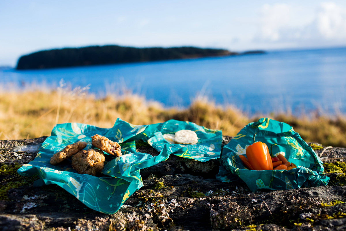 Bees Wrap Food Wraps 3 Pack - Oceans