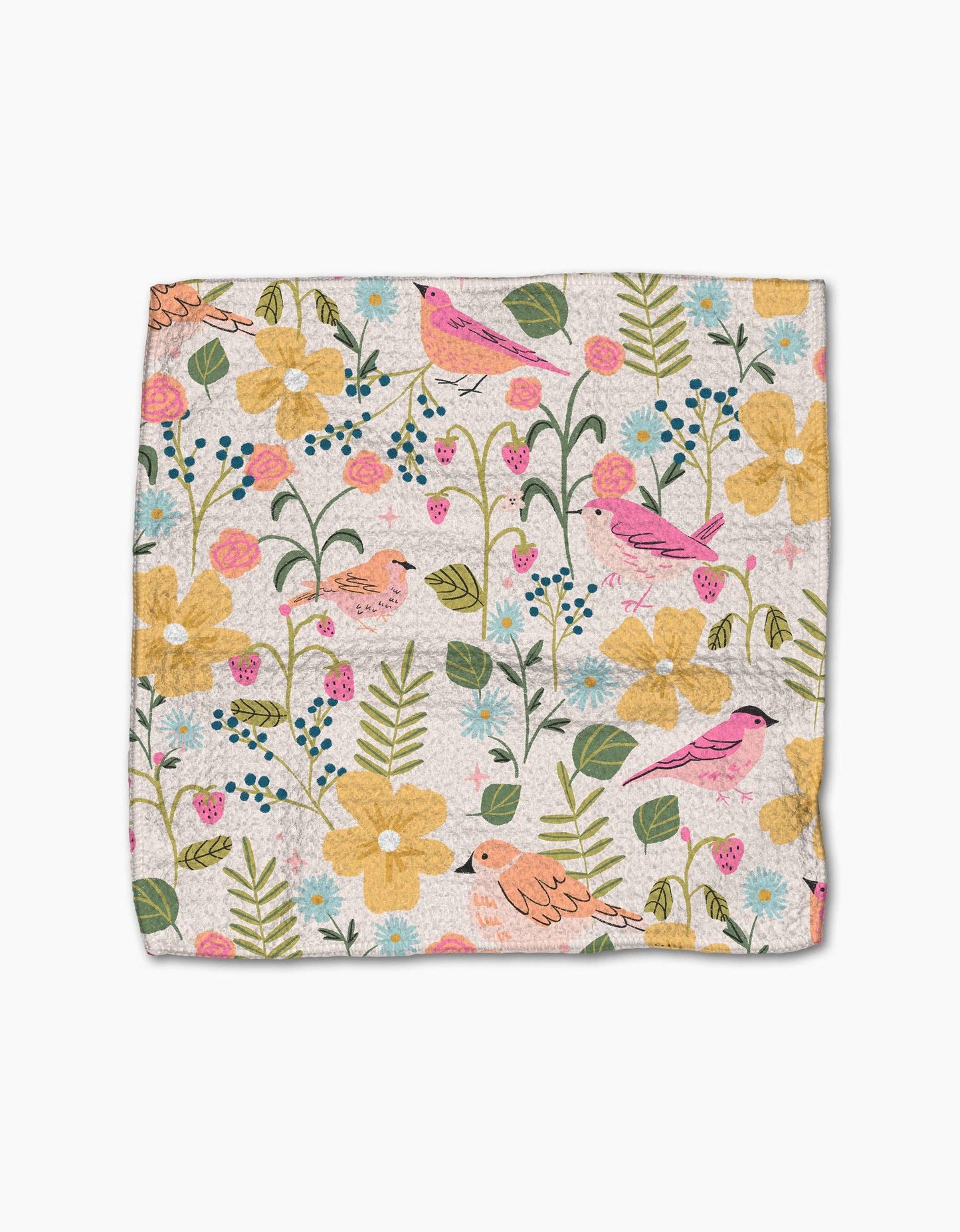 Geometry Summer Songbirds Dishcloth Set