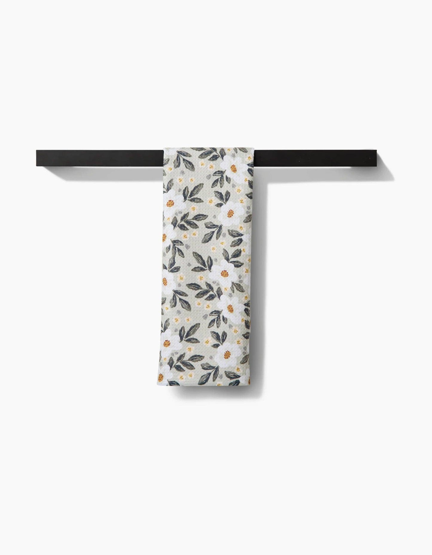 Geometry Painted Spring Flowers Kitchen Tea Towel