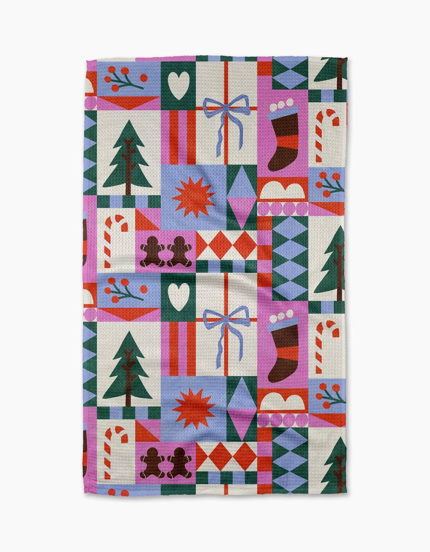 Geometry Christmas Quilt Tea Towel
