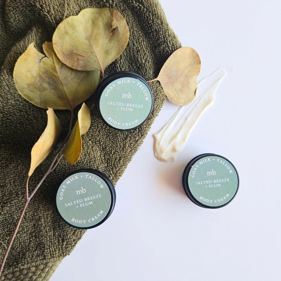 Salted Breeze + Plum Mini Goat Milk + Tallow Body Cream