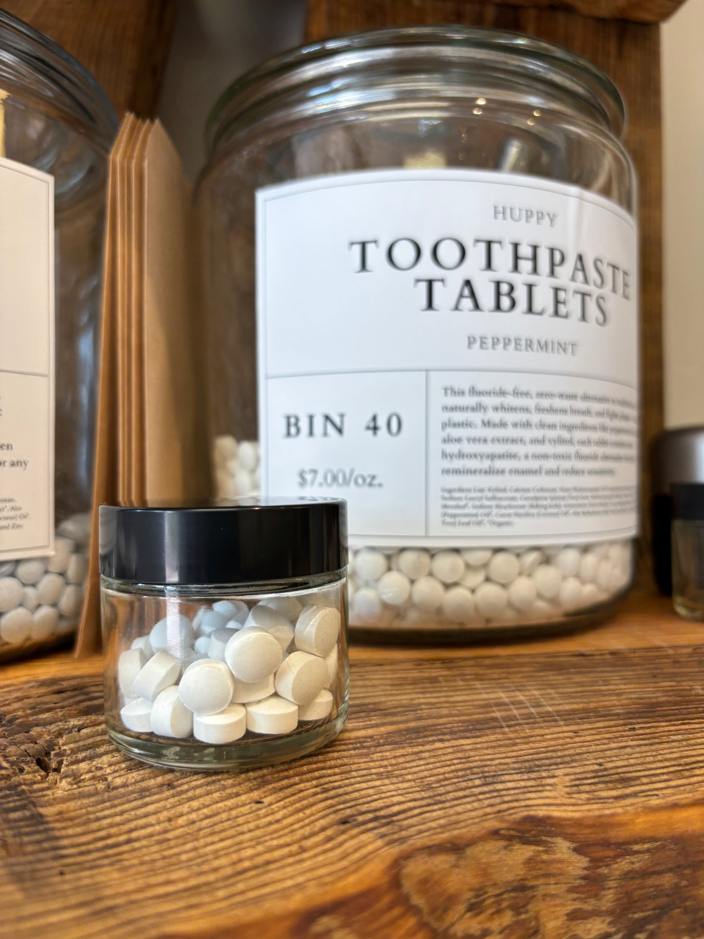 Pre-Filled Huppy Toothpaste Tablets with Jar