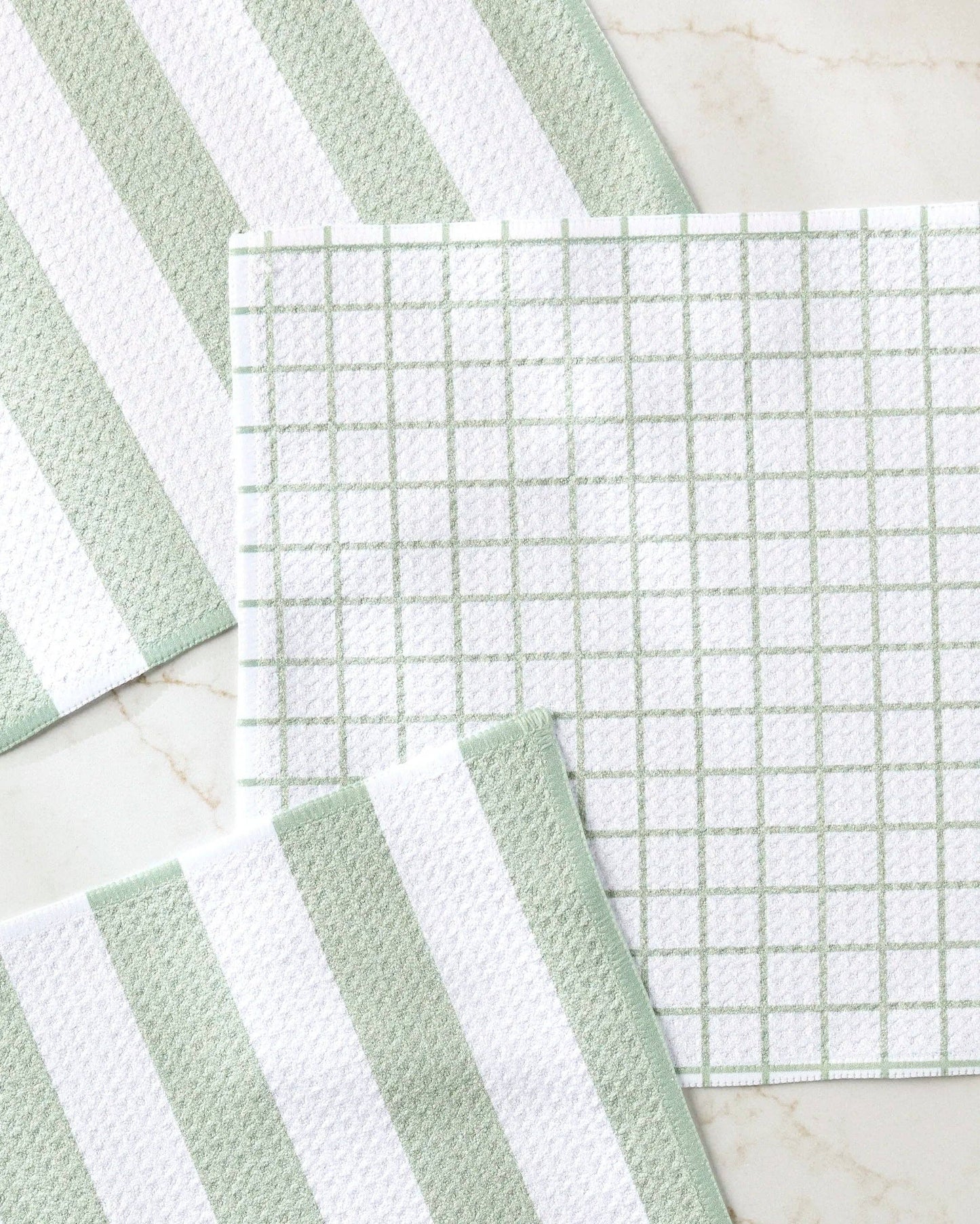 Geometry Sweet Mint Dishcloth Set