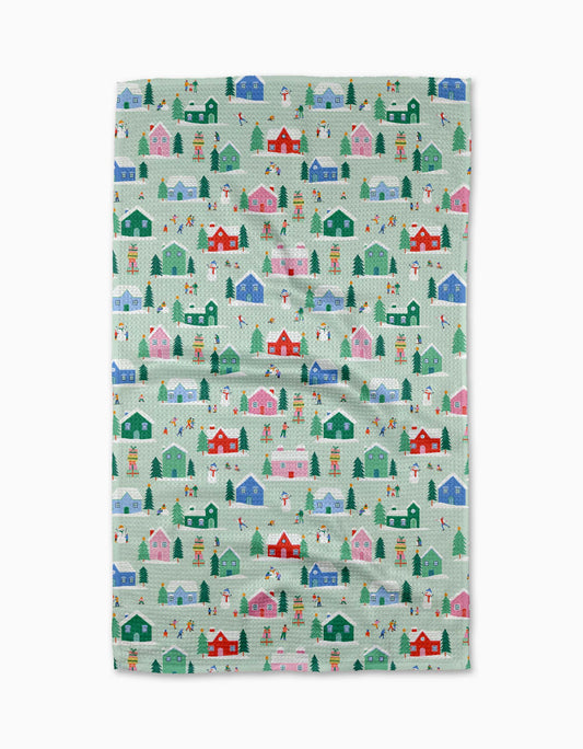 Geometry Winter Magic Tea Towel