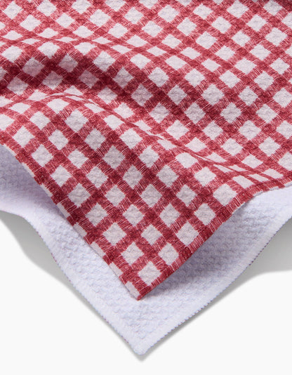 Geometry Fireside Plaid Tea Towel