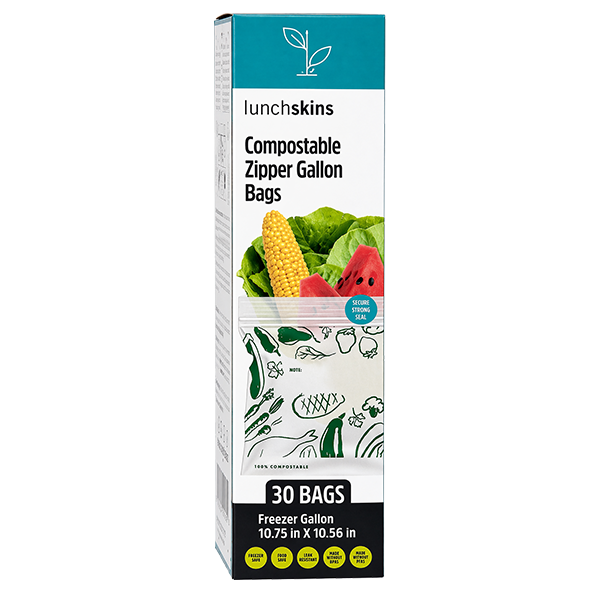 Compostable Gallon Ziptop Bags 30ct