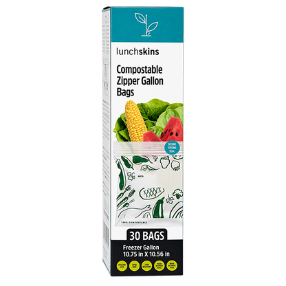 Compostable Gallon Ziptop Bags 30ct