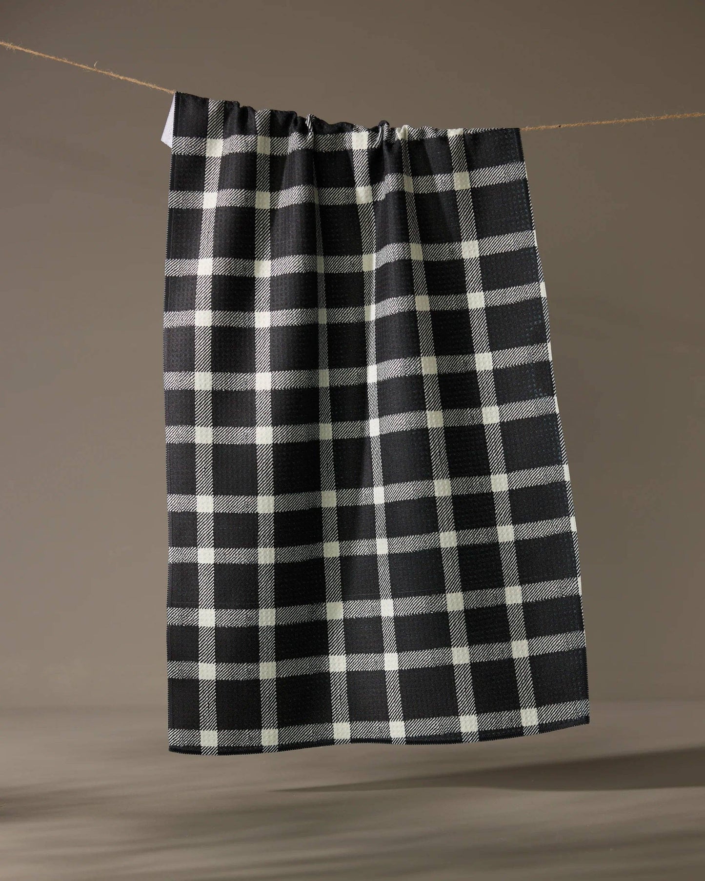 Geometry Wicklow Black Kitchen Tea Towel