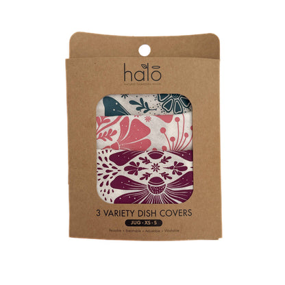 Halo Dish & Bowl Cover Small Set of 3 | Retrobloom Print