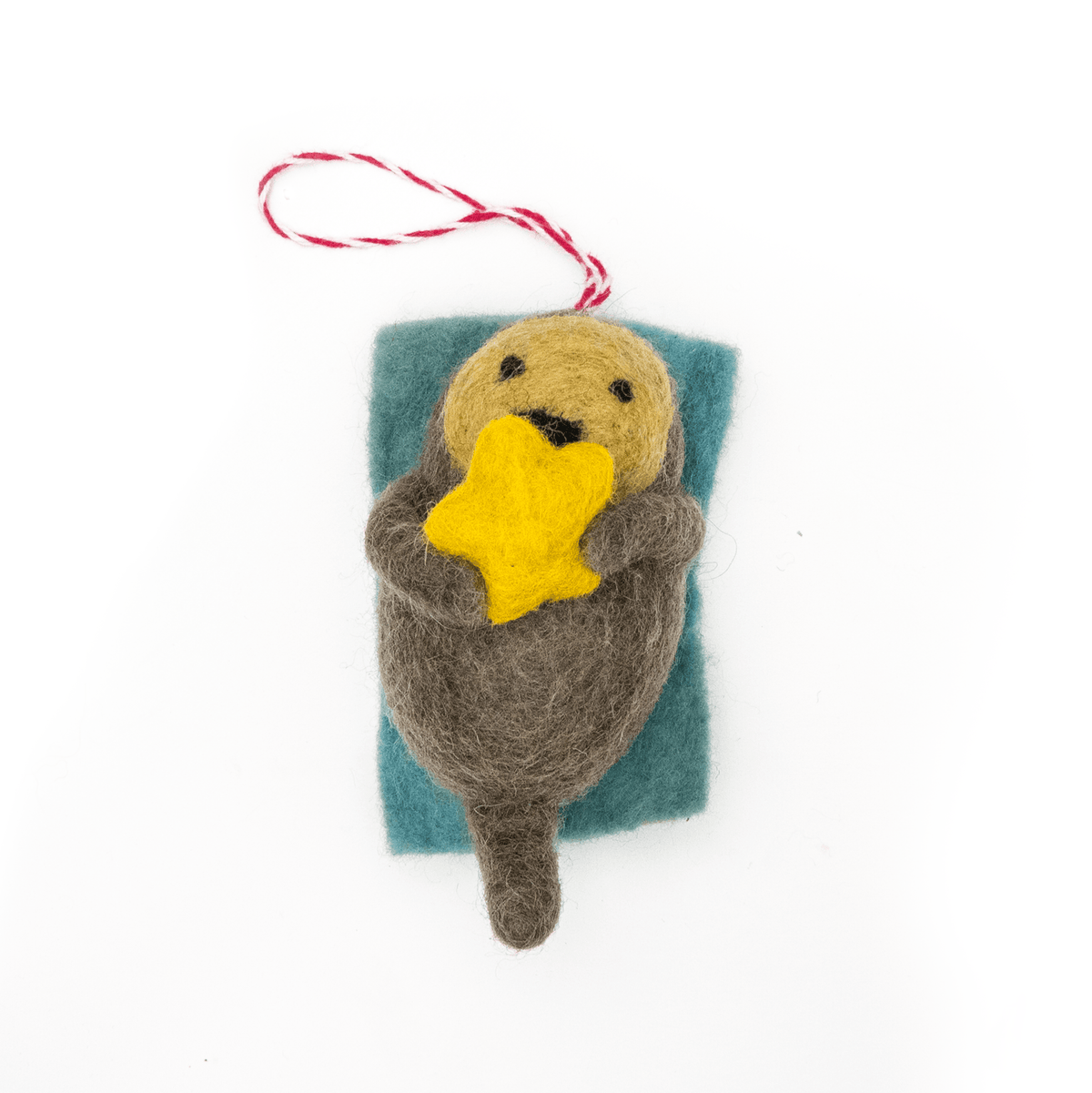 Felt Wool Otter Eco Ornament