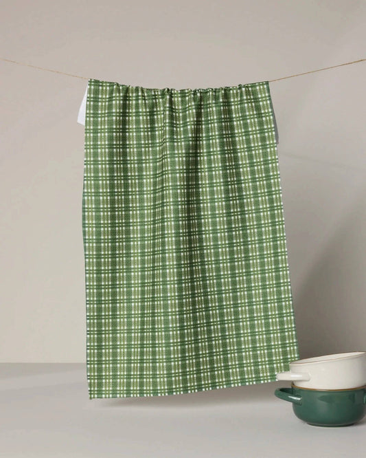Geometry Shay Plaid Tea Towel