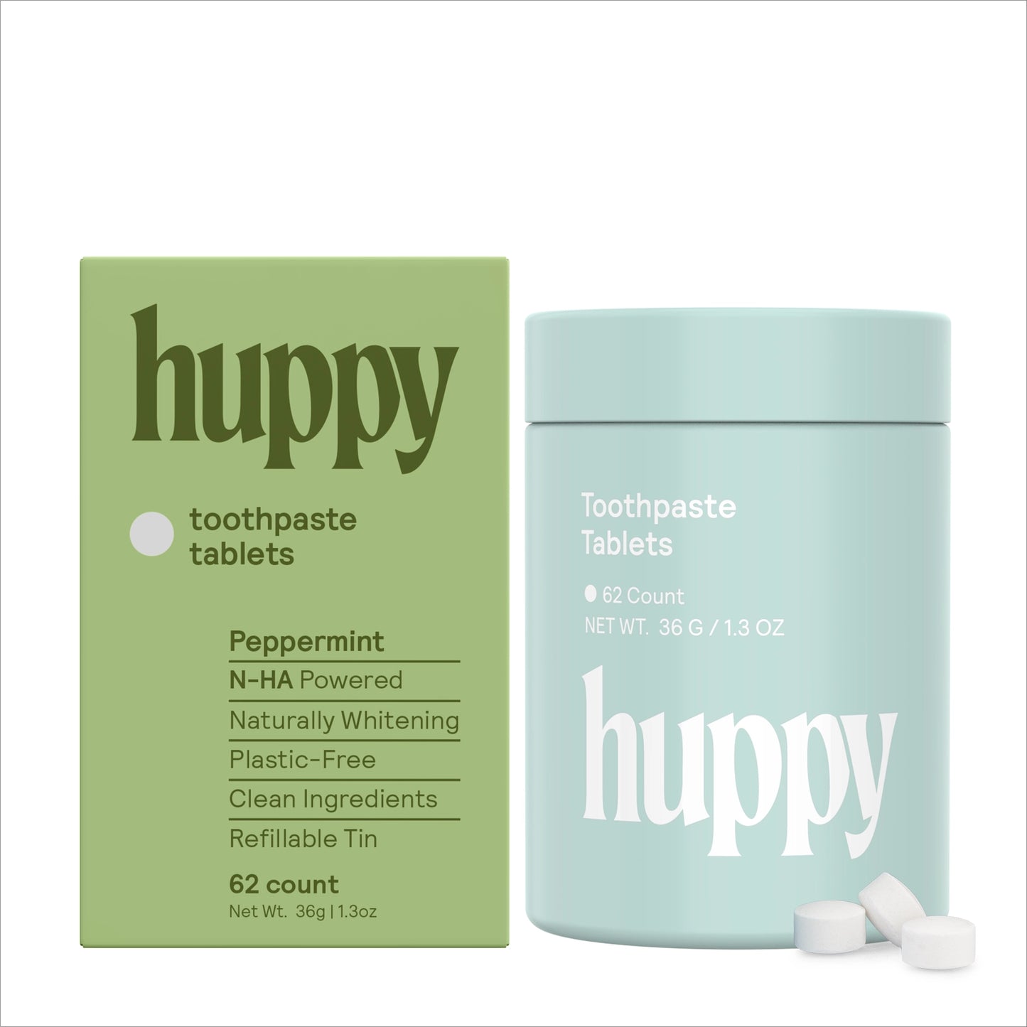 Huppy Toothpaste Tablets (Peppermint)