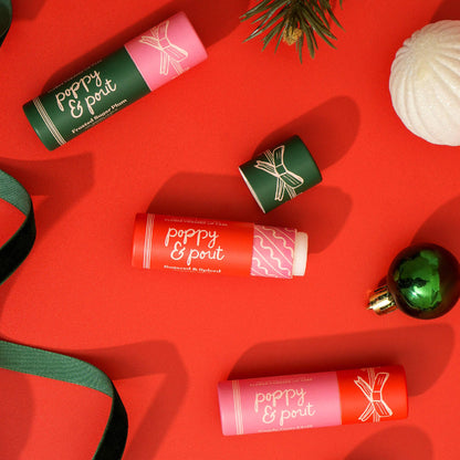 Limited Edition - Poppy & Pout Candy Cane Fluff Lip Balm