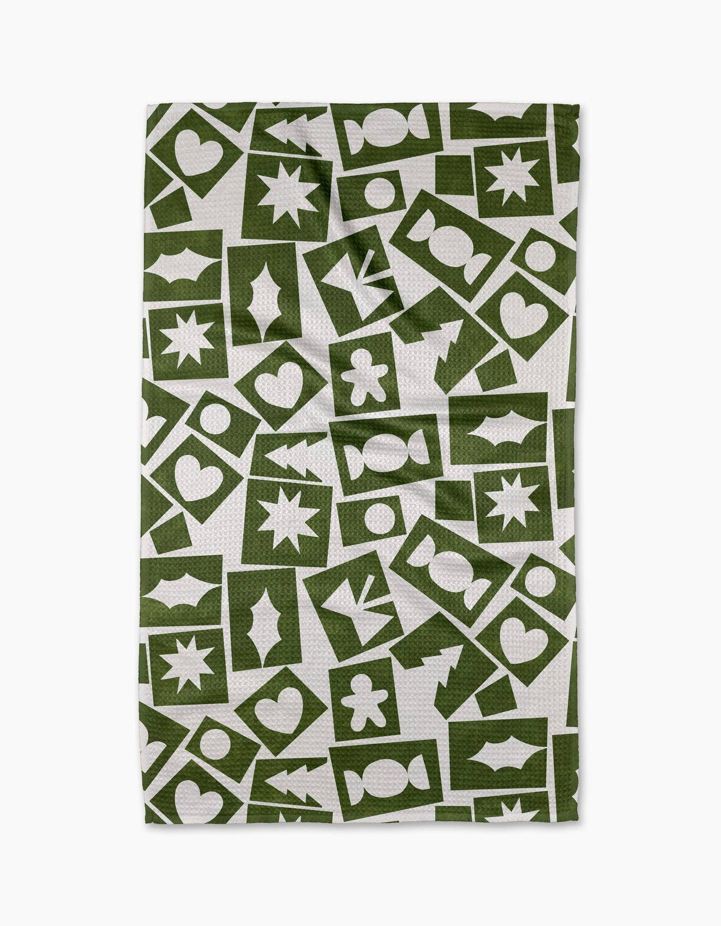 Geometry Cutout Christmas Tea Towel