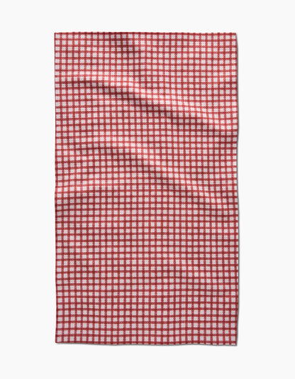 Geometry Fireside Plaid Tea Towel