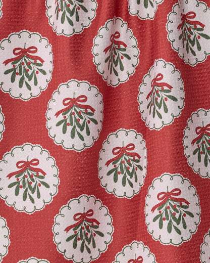 Geometry Merry Mistletoe Tea Towel