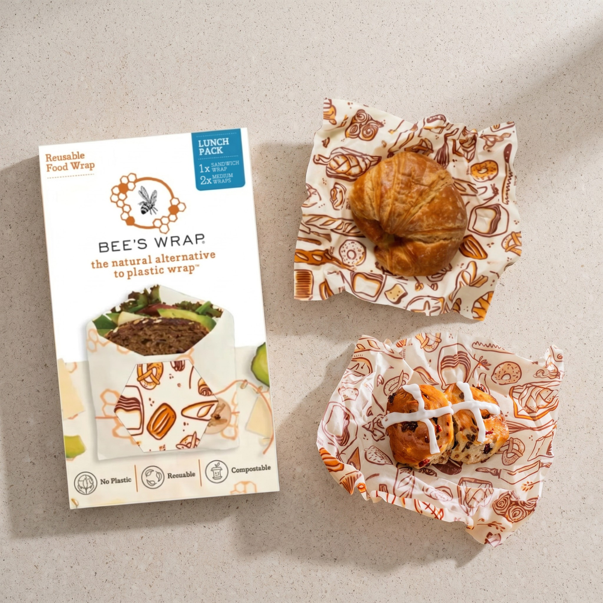 Bees Wrap Lunch 3 Pack - Bakery Lane