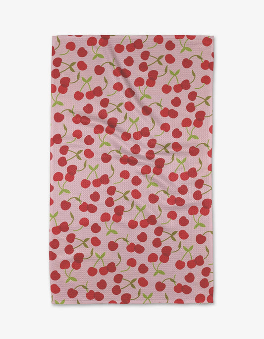 Geometry Cherry Cherries Kitchen Tea Towel