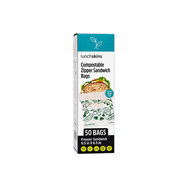Compostable Sandwich Ziptop Bags 50ct