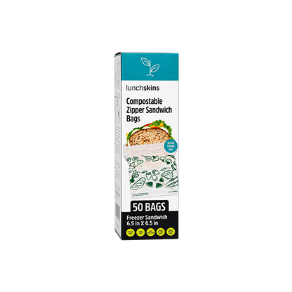 Compostable Sandwich Ziptop Bags 50ct