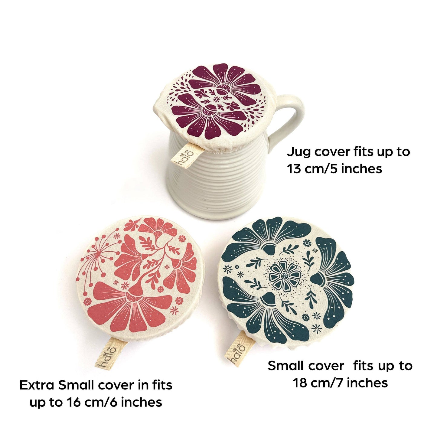 Halo Dish & Bowl Cover Small Set of 3 | Retrobloom Print