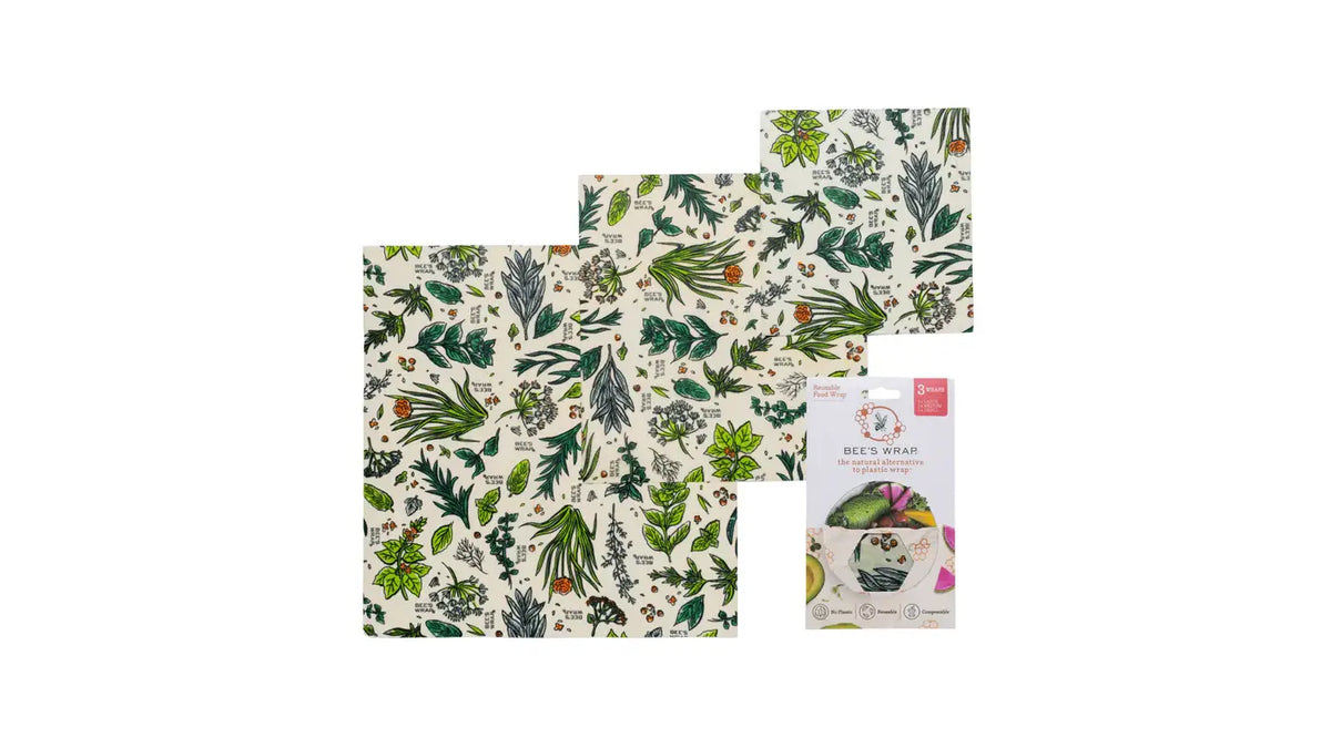 Bees Wrap Food Wraps 3 Pack - Herb Garden