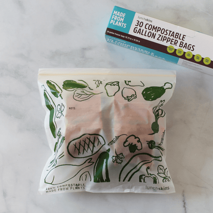 Compostable Gallon Ziptop Bags 30ct