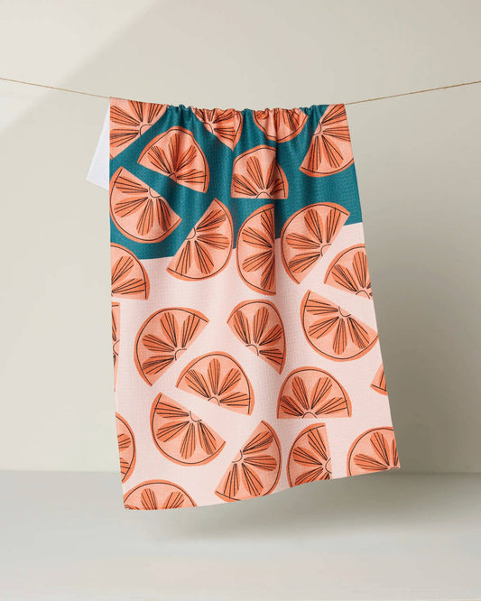 Geometry Citrus Slices Tea Towel