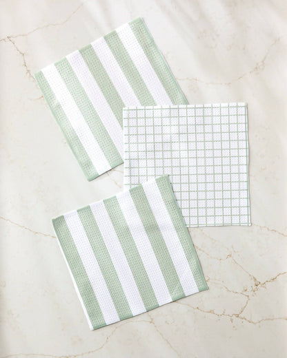 Geometry Sweet Mint Dishcloth Set