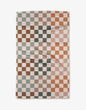 Geometry Autumn Checkers Kitchen Tea Towel