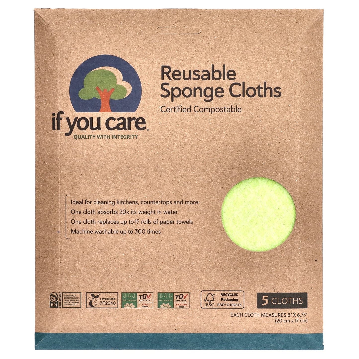 If You Care 100% Natural Sponge Cloths
