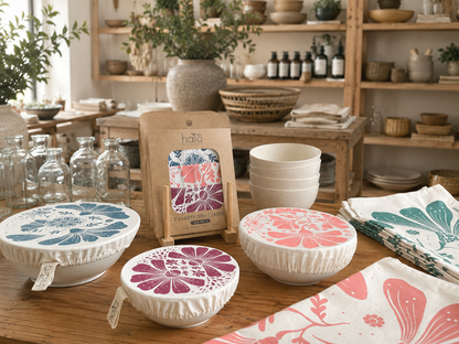 Halo Dish & Bowl Cover Small Set of 3 | Retrobloom Print