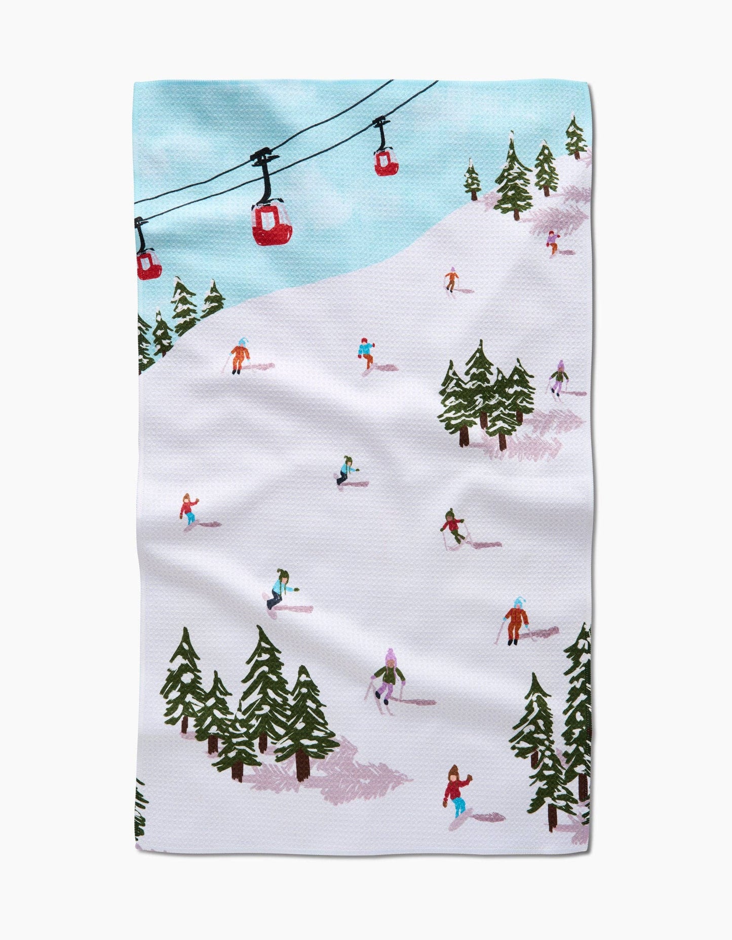 Geometry Winter Ski Tea Towel