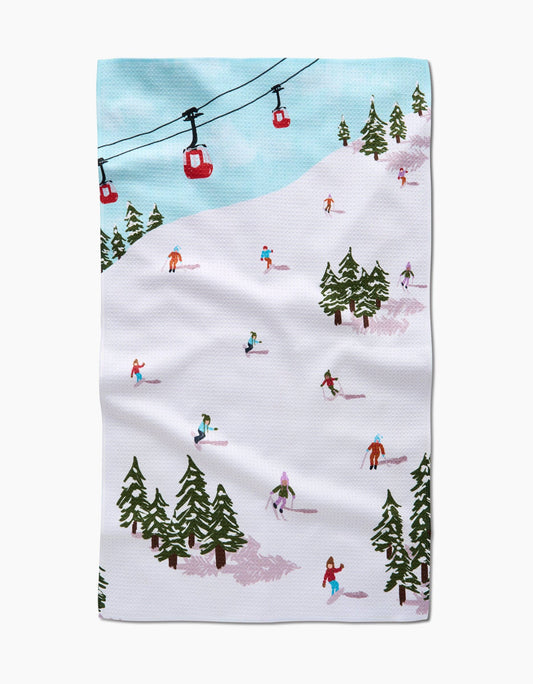 Geometry Winter Ski Tea Towel
