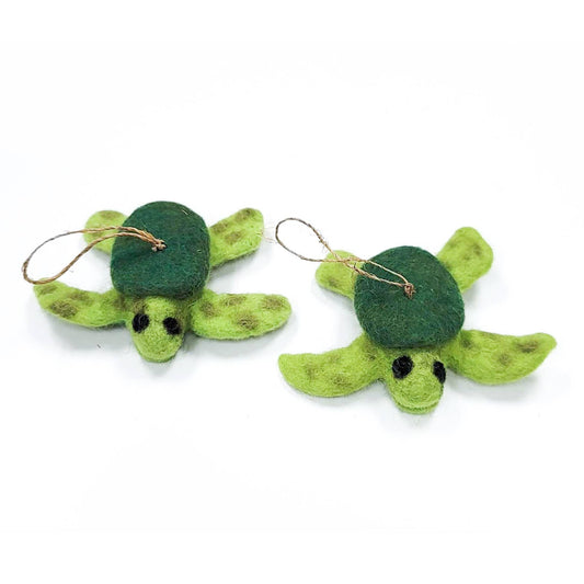 Tiny Turtle Holiday Eco Wool Ornament
