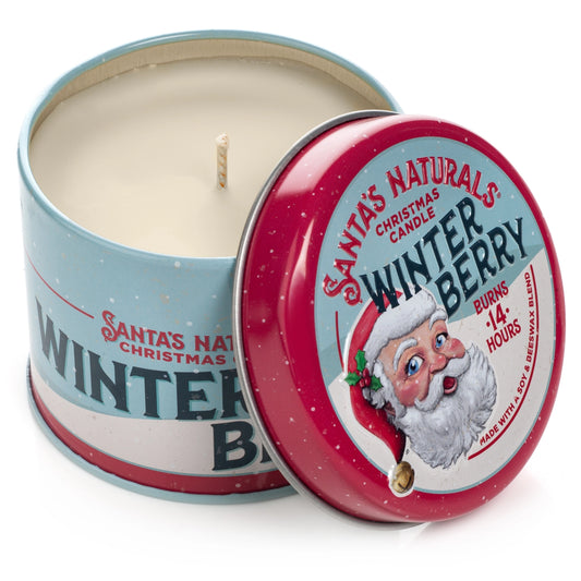 Santa's Naturals Christmas Candle 9 oz. - Winterberry