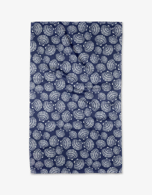 Geometry Nautical Seashells Tea Towel