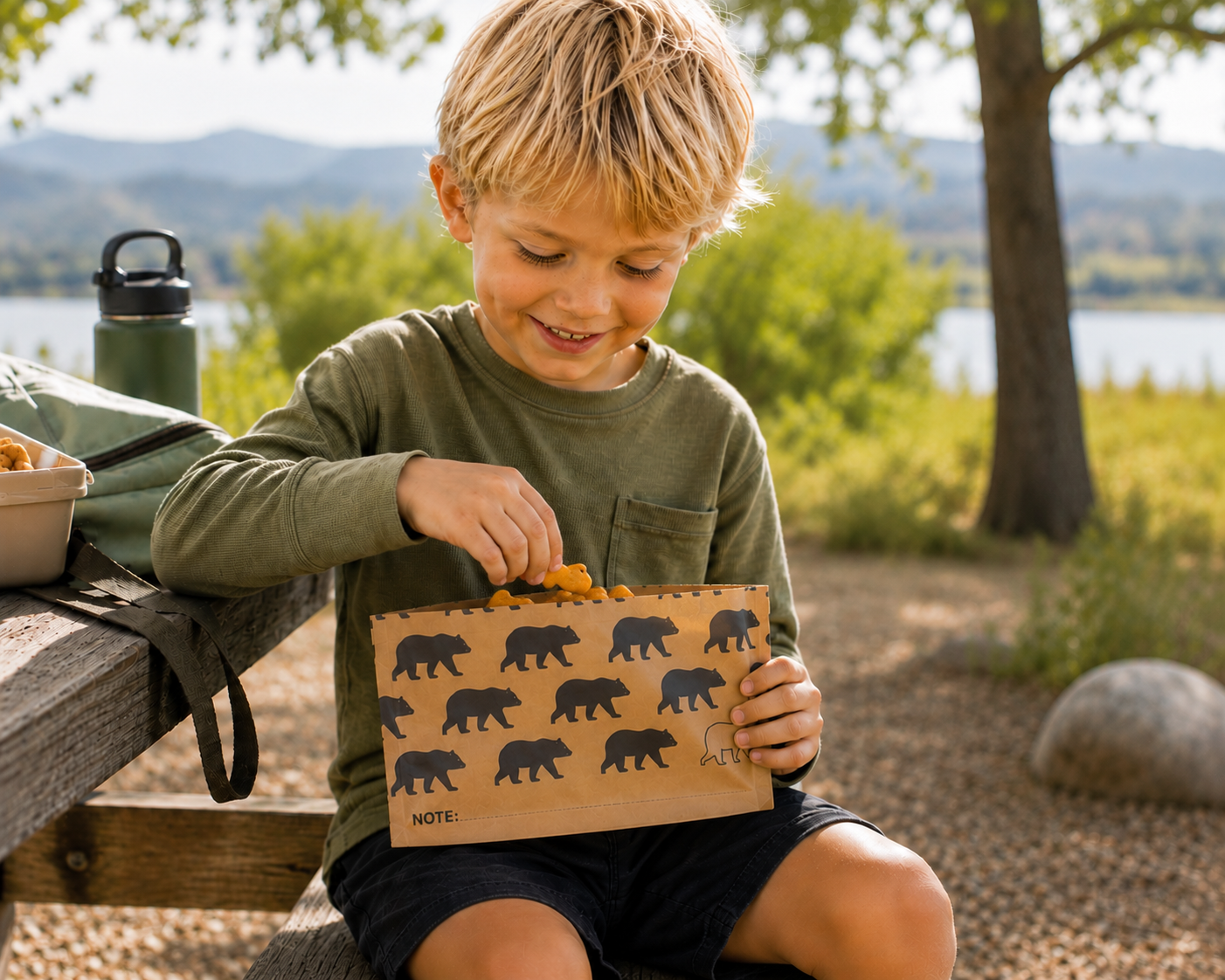 Compostable Snack Bags 50ct – Bear Print