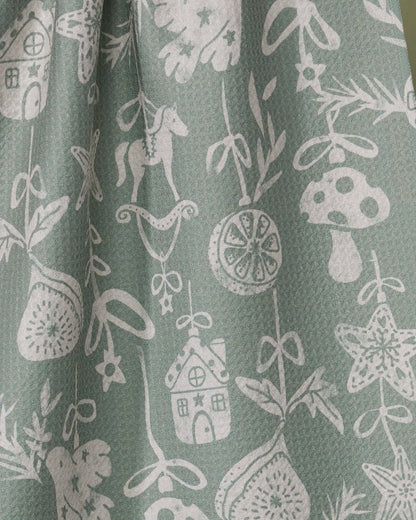Geometry Cozy Ornaments Tea Towel