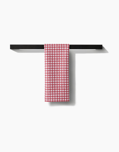 Geometry Fireside Plaid Tea Towel