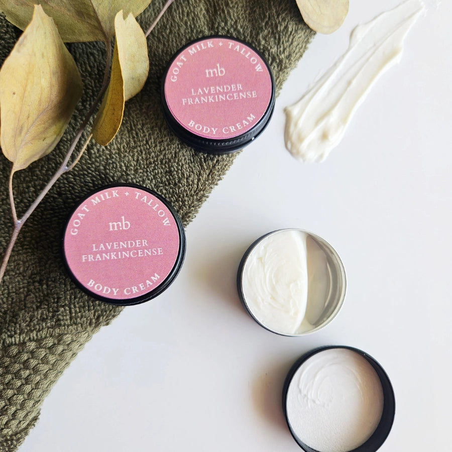 Lavender Frankincense Mini Goat Milk + Tallow Body Cream