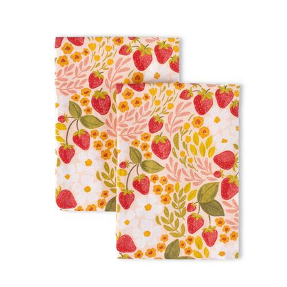 Strawberry Patch Tea Towels - Pack of 2