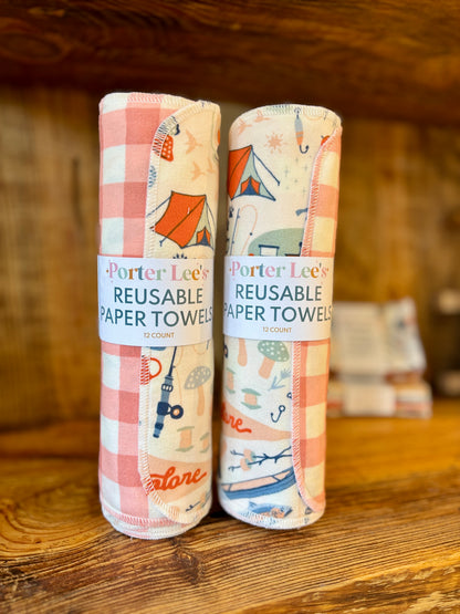 Reusable Paper Towels - 12 count rolled