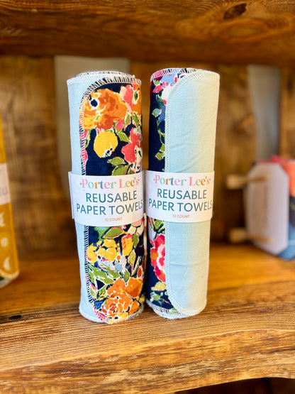 Reusable Paper Towels - 12 count rolled