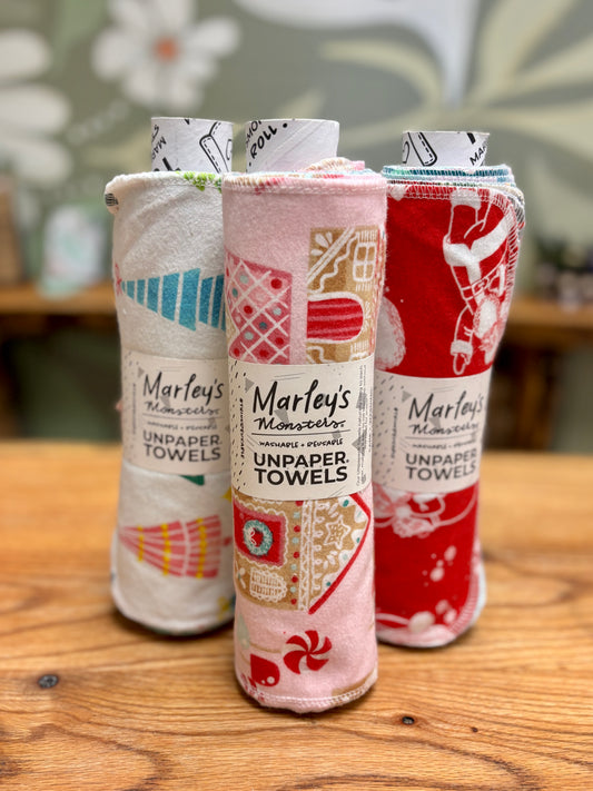 Marley's Monsters Holiday UNpaper towel - 12 count rolled