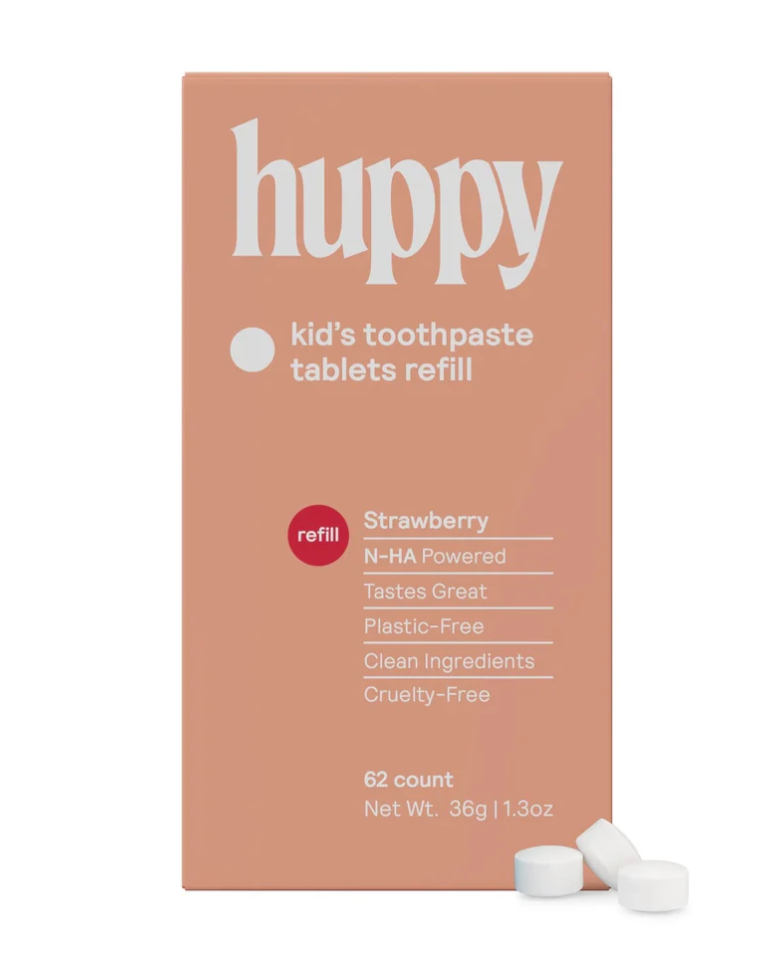 Huppy Toothpaste Tablets (Strawberry)