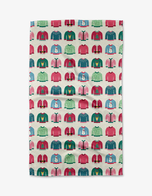 Geometry Holiday Tea Towel