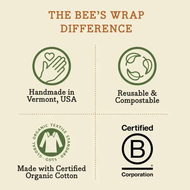 Bees Wrap Food Wraps 3 Pack - Herb Garden
