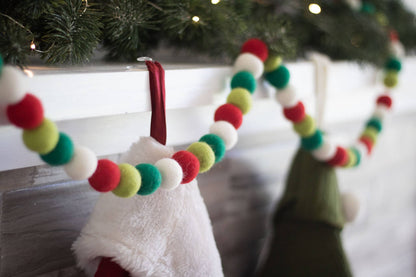 North Pole Holiday Eco Wool Garland Ornament